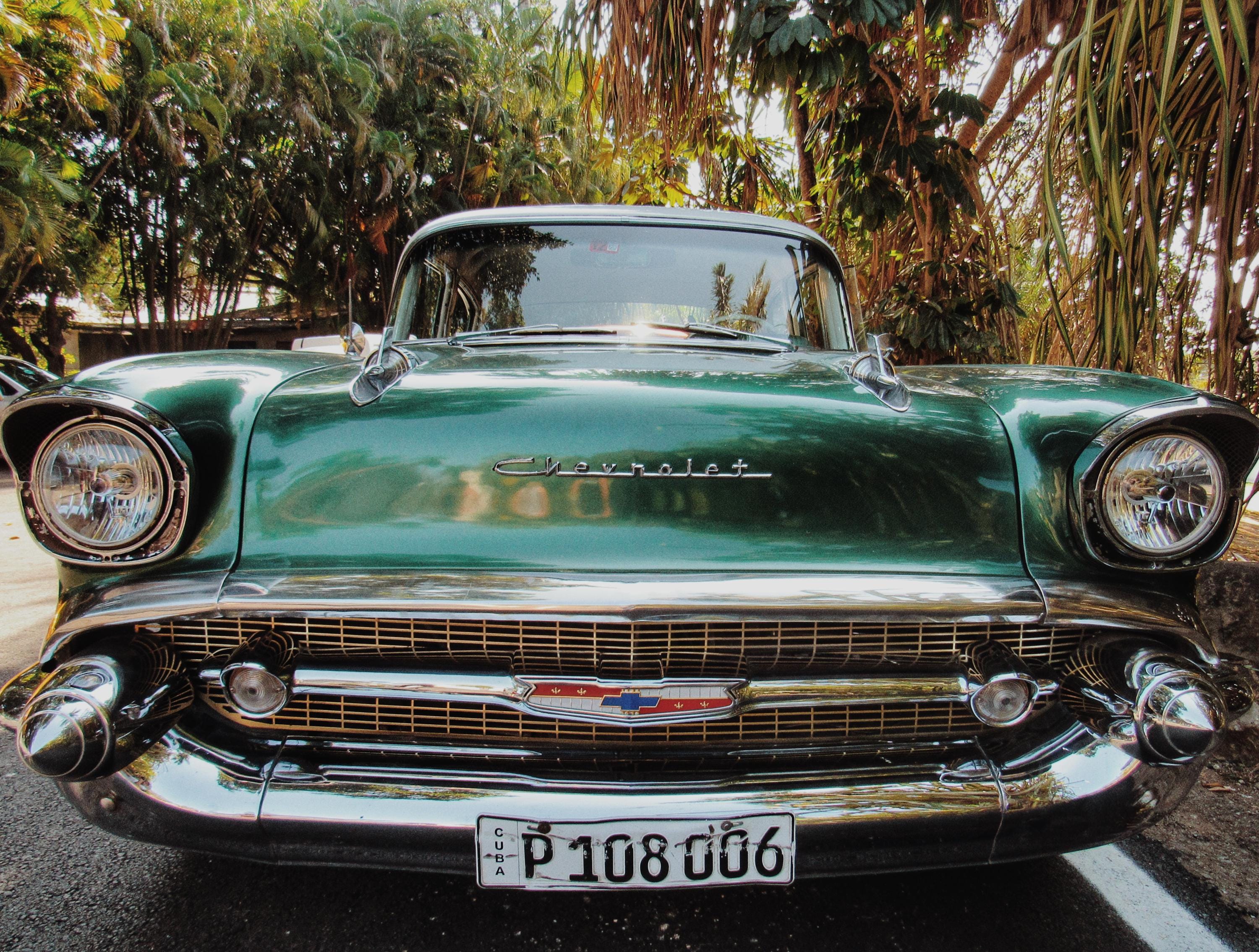Vintage 1950s Green Chevrolet Bel Air in Viñales, Cuba – Classic Cuban ...