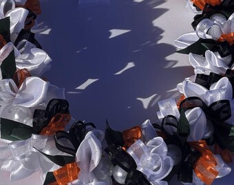 UOP graduation plumeria ribbon lei