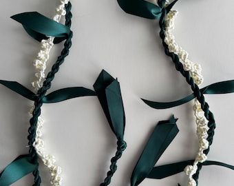 Lei de cinta de hoja de maile ti de graduación