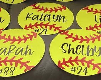 Customized baseball/softball cut outs (set of 15). Each ball is 9".