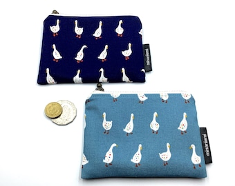 Duck print Japanese cotton coin purse