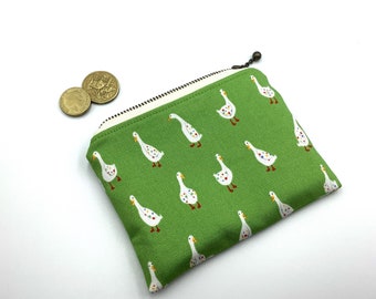 Duck print Japanese cotton coin purse