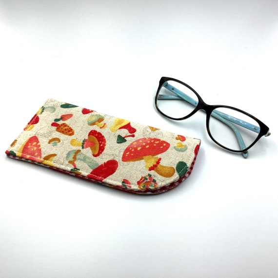 Mushroom Print Japanese Glasses Sunglasses Case Etsy