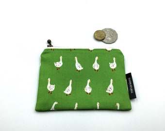 Duck print Japanese cotton coin purse