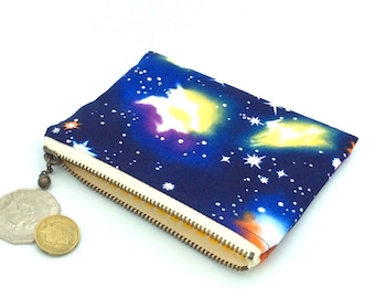 Galaxy print Japanese cotton coin purse