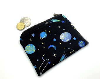 Second - Stars/space print Japanese cotton coin purse