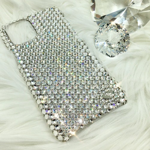 Bling Genuine Clear Crystals Case for Iphone 14 Plus 13 12 Pro Etsy
