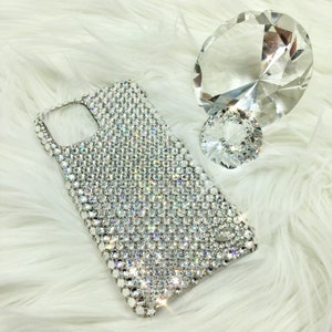 BLING Case for iPhone 15 14 13 Pro Max Plus Mini Luxury Clear Swarovski Crystal Diamond Rhinestone Back Cover made w/24ss Swarovski Crystals image 2