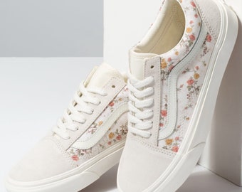 vans beige floral vans beige floral
