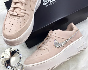 nike shoes with bling swoosh