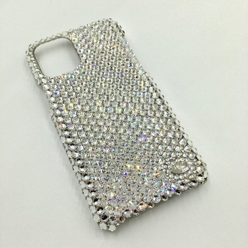 BLING Case for iPhone 15 14 13 Pro Max Plus Mini Luxury Clear Swarovski Crystal Diamond Rhinestone Back Cover made w/24ss Swarovski Crystals image 3