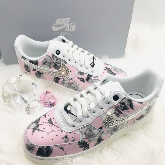 Bling Nike Air Force 1 07 Lxx With Swarovski Crystals Etsy