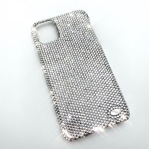 Small 12ss Clear Diamond Rhinestone BLING Bedazzled Back Case made w/Swarovski Crystals iPhone 15 Pro Max Plus Mini 14 13 12 11 Xs Xr X 8 7 image 4