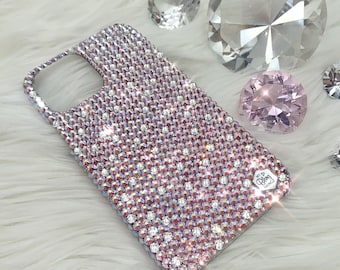 Luxus Kristall AB w / verstreute klare Strass BLING zurück Fall handgemachte w / Swarovski-Kristalle 20ss für iPhone 17 Air Pro Max Plus 16 15 14