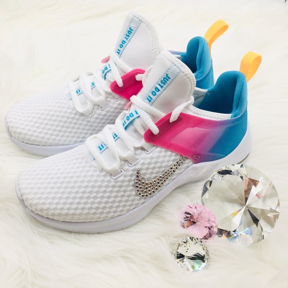 nike air max bella tr 2 white blue pink