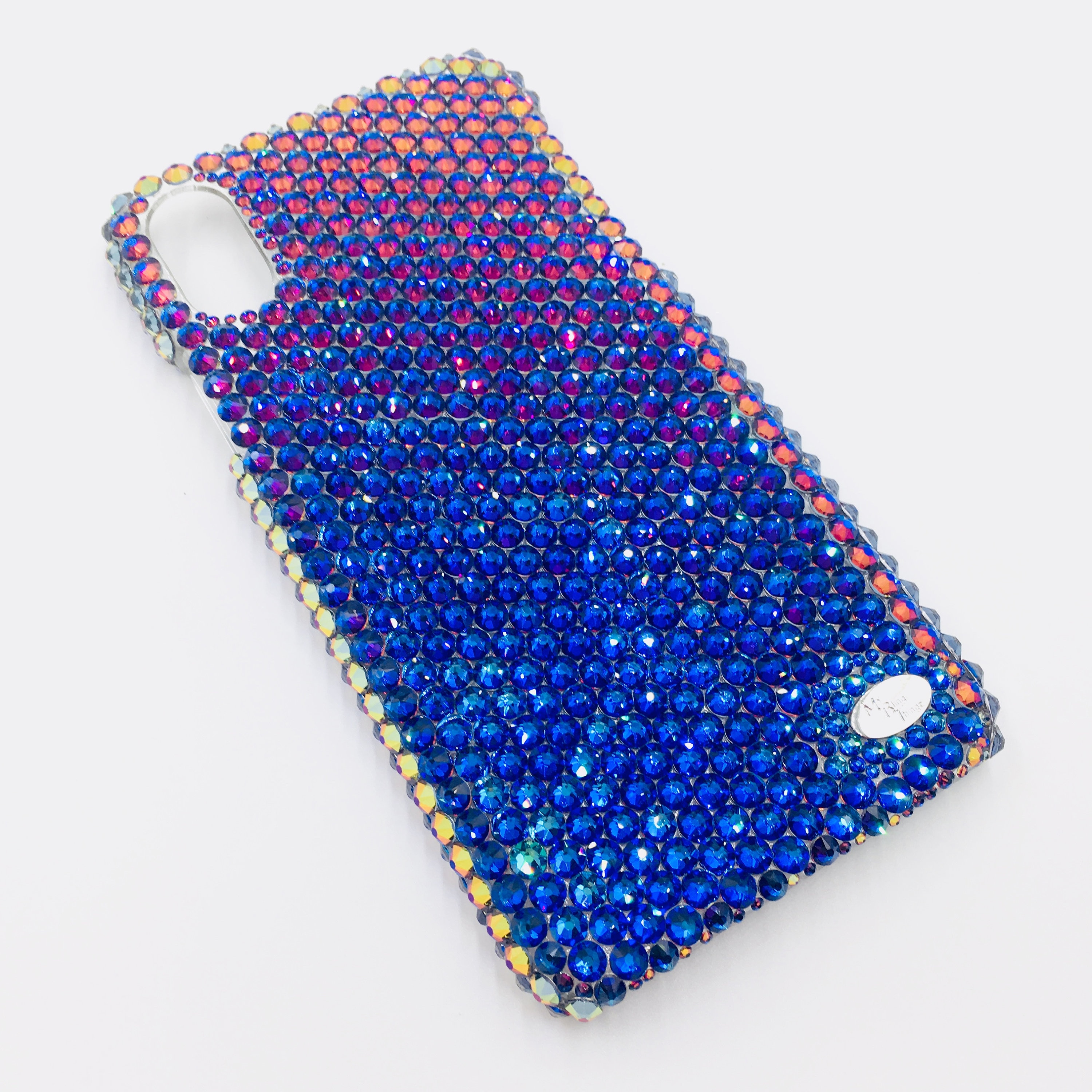 Exquisite Meridian Blue Multi Color BLING Back Case