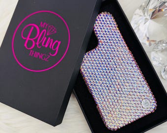 Luxus Crystal AB schillernde BLING-Hülle für iPhone 17 16 15 14 13 12 Air Pro Max Plus mit Swarovski-Kristallen und Strass-Rückseite