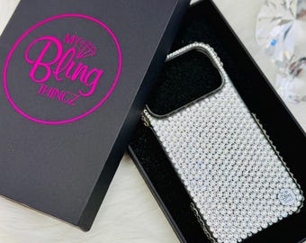 Luxus Kristall Diamant Bling Handyhülle für iPhone 17 Pro Max Air Luxus Strass Rückseite handgefertigt mit 20ss Swarovski Kristallen