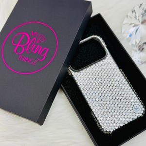 Lyxigt BLING-skal till iPhone 17 16 15 Air Pro Max Plus Klar kristall diamant strass bakstycke handgjort med 24st Swarovski-kristaller