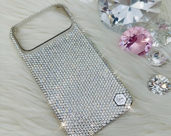 Luxus Clear Diamond Rhinestone BLING verzauberte zurück Fall zurück handgemachte mit winzigen 12ss Swarovski-Kristallen für iPhone 17 16 15 14 Pro Max Air Plus
