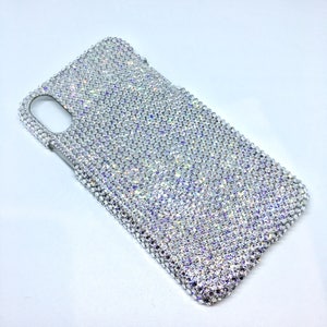 Small 12ss Clear Diamond Rhinestone BLING Bedazzled Back Case made w/Swarovski Crystals iPhone 15 Pro Max Plus Mini 14 13 12 11 Xs Xr X 8 7 image 8