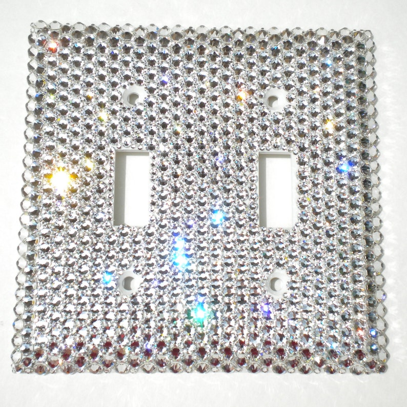 Luxury Double Light Switch Cover Plate Hand Bedazzled With Etsy