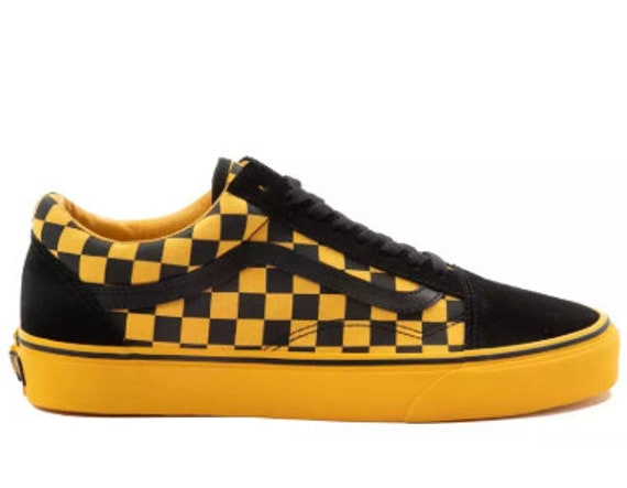 yellow chex vans