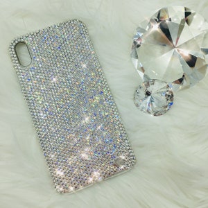 Small 12ss Clear Diamond Rhinestone BLING Bedazzled Back Case made w/Swarovski Crystals iPhone 15 Pro Max Plus Mini 14 13 12 11 Xs Xr X 8 7 image 7