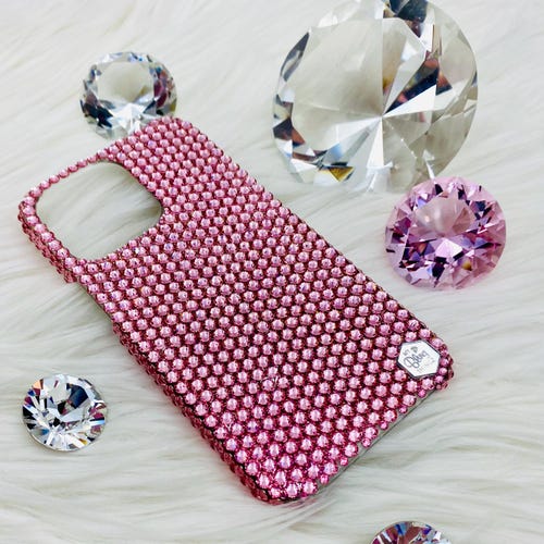 Luxury Pink BLING Phone Case Diamond Rhinestone Back Cover for