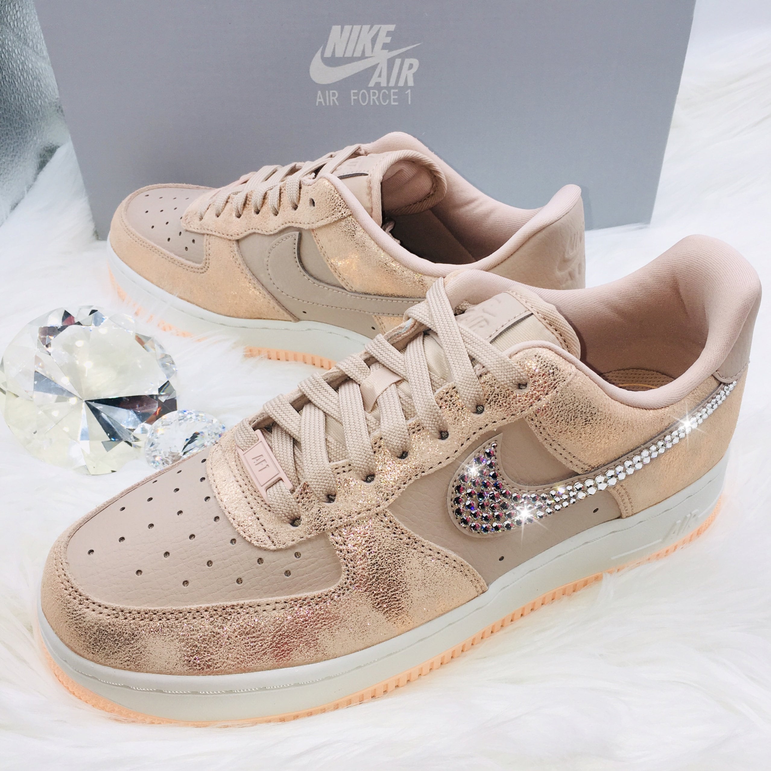 air force 1 gold bling