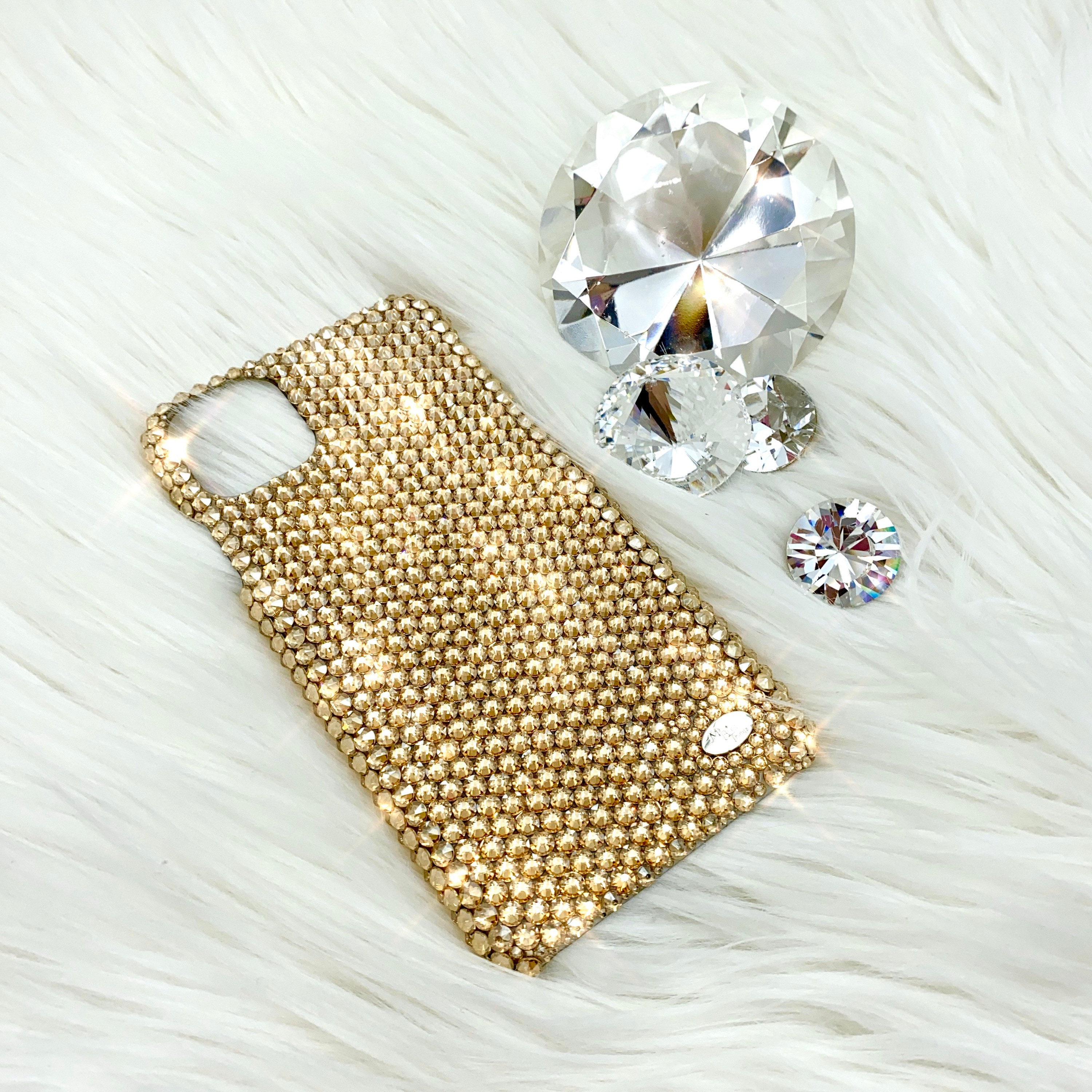 Small 12ss Clear Diamond Rhinestone BLING Bedazzled Back Case Made