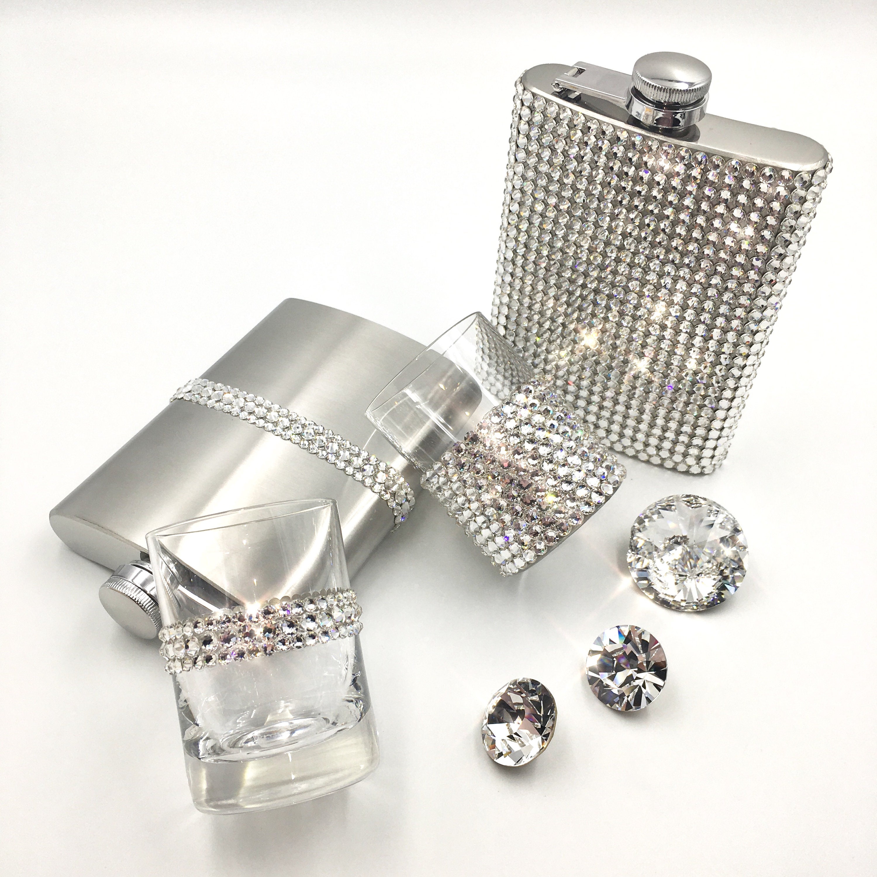 Sparkly Crystal Bling Flask fully bedazzled with Swarovski Etsy