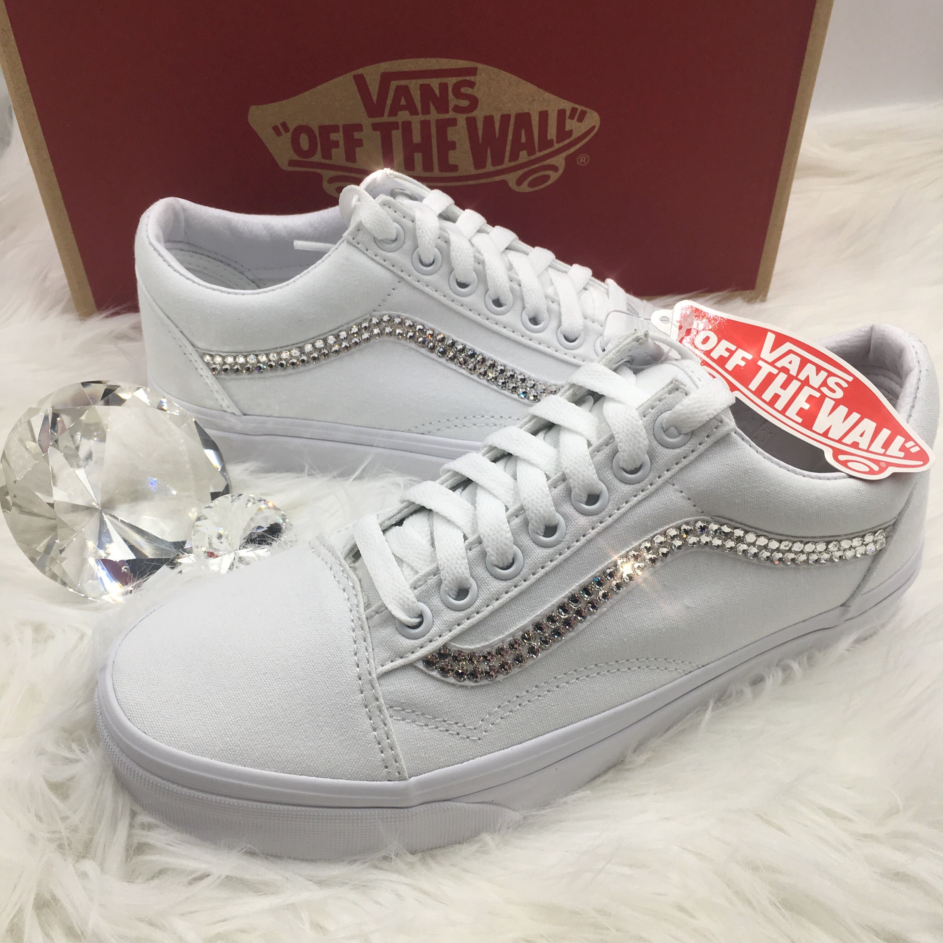 bedazzled high top vans