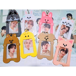 Stray Kids Holographic SKZOO Photocard Holder - Toploader Safe & Portable Bias Display! (Photocard NOT included)