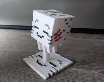 Happy Ghastling Statue – 3D Printed Minecraft-Inspired Collectible