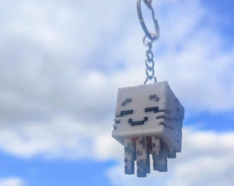 Happy Ghastling Keychain – 3D Printed Minecraft-Inspired Ghast Companion