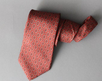 Mens Red Dress Tie. Red Black Gold. Silk Tie. Vintage. Office. Wedding. Gogovintage. Free Shipping