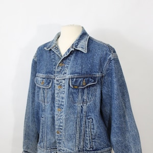 Lee Rider Denim Jacket PATD-153438. Classic 4 Pocket Rugged Blue Denim Jacket. Vintage. Mens Size XL. Gogovintage. Free Shipping