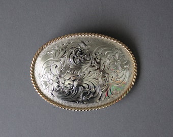 New Original Cut Out Vintage Bronze Plated Lucky Knot Oval Belt Buckle