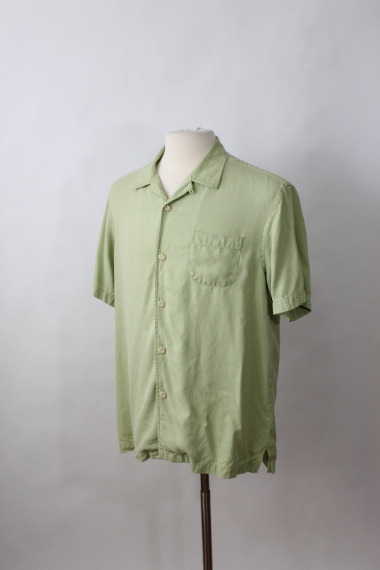 Tommy Bahama Silk Tropical Shirt. Vintage. Light Green Shirt. | Etsy
