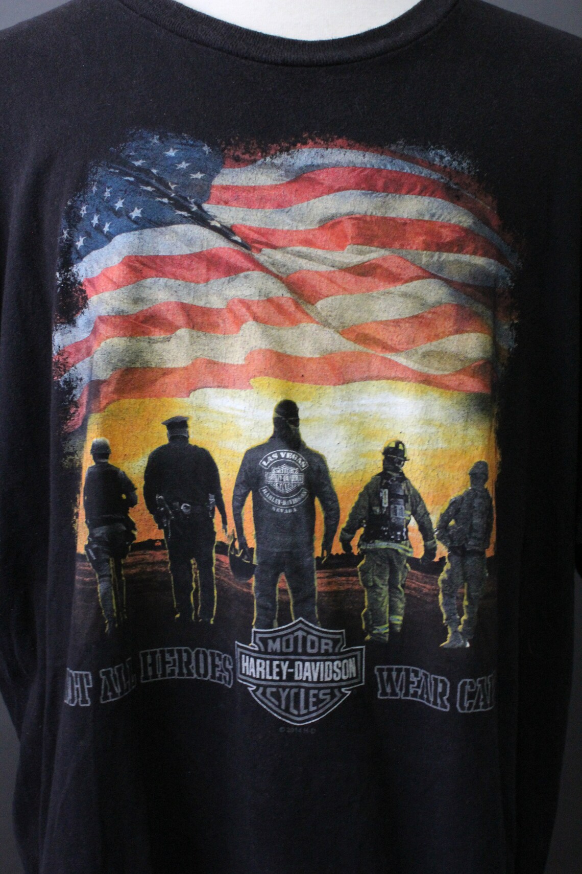 Harley Davidson Tee. Las Vegas Harley Tee. First Responder Etsy