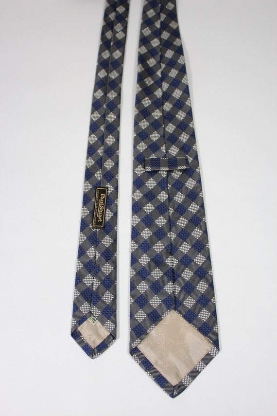 Paul Stuart Diamond Check Pattern Silk Dress Tie.… - image 3
