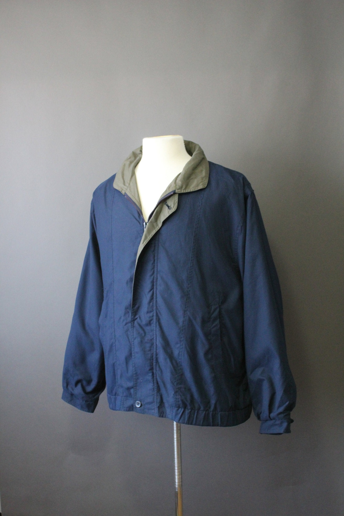Mens London Fog Windbreaker Jacket. Navy Blue Jacket. Golf Etsy