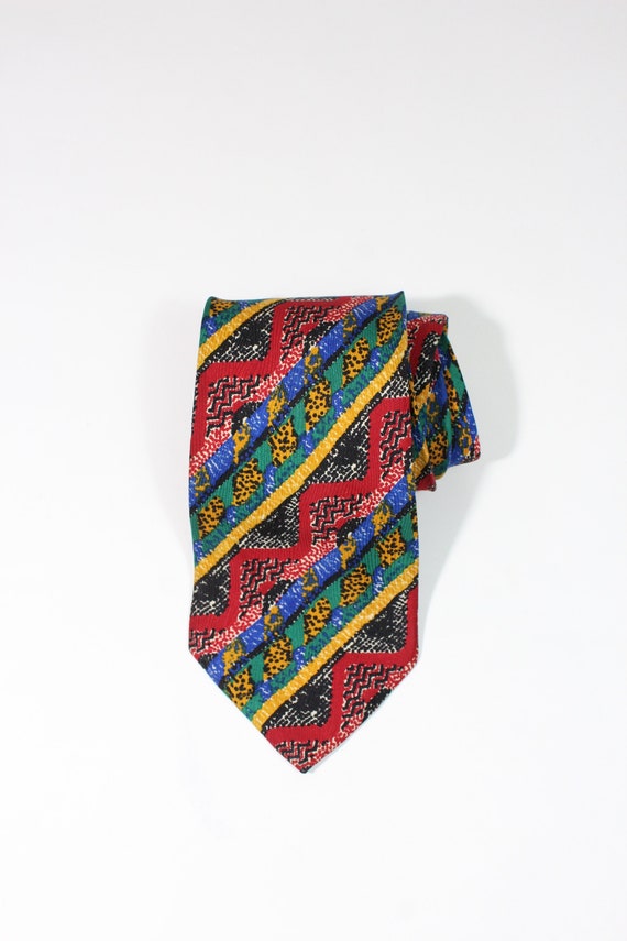 Missoni Dress Tie. Multi Color Stripe Pattern Tie.