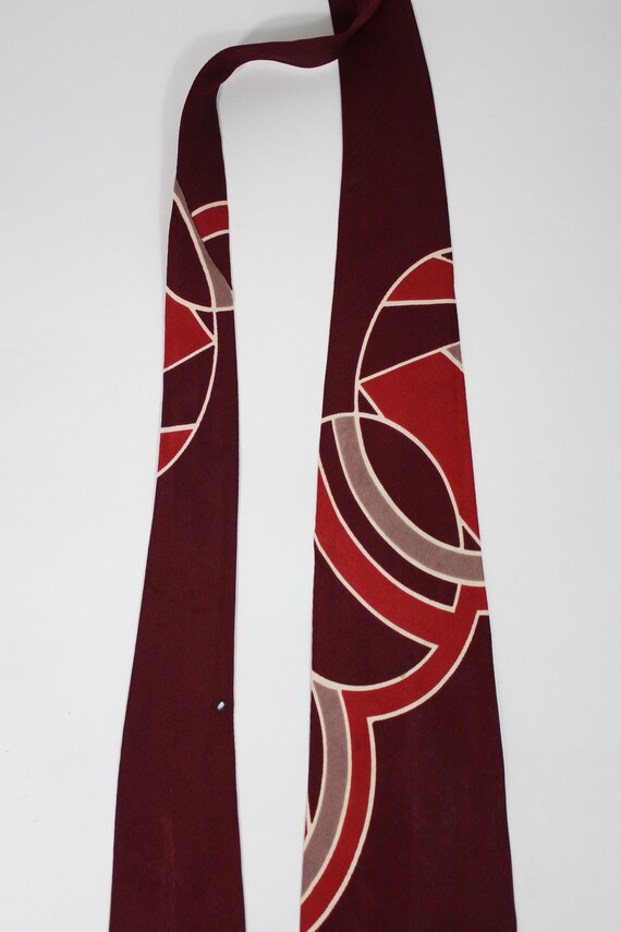 Rare 1940s 50s Art Deco Modern Design Dress Tie. … - image 3