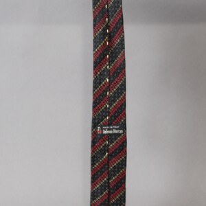 Emilio Pucci 1960s Vintage Tie. Red Black Silver Stripe Mid Century Modern Pattern. Rare Find. Silk. Gogovintage. Free Shipping image 4