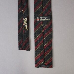 Emilio Pucci 1960s Vintage Tie. Red Black Silver Stripe Mid Century Modern Pattern. Rare Find. Silk. Gogovintage. Free Shipping image 7