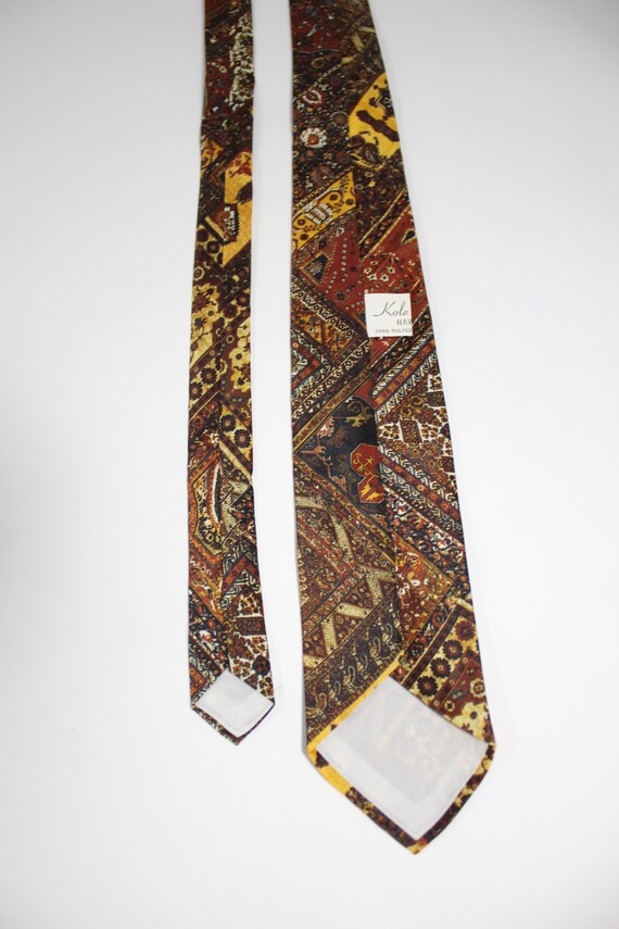 Rare 1970s Kole Kole Hawaiian Tie. Vintage. Brown… - image 4