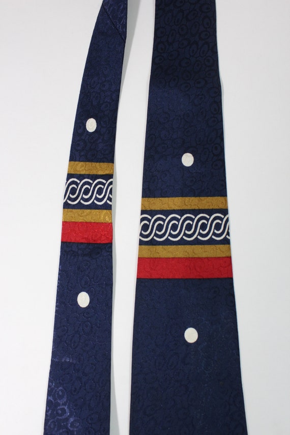 Vintage 1940s 50 Yellowstone Swing Tie. Navy Blue… - image 3