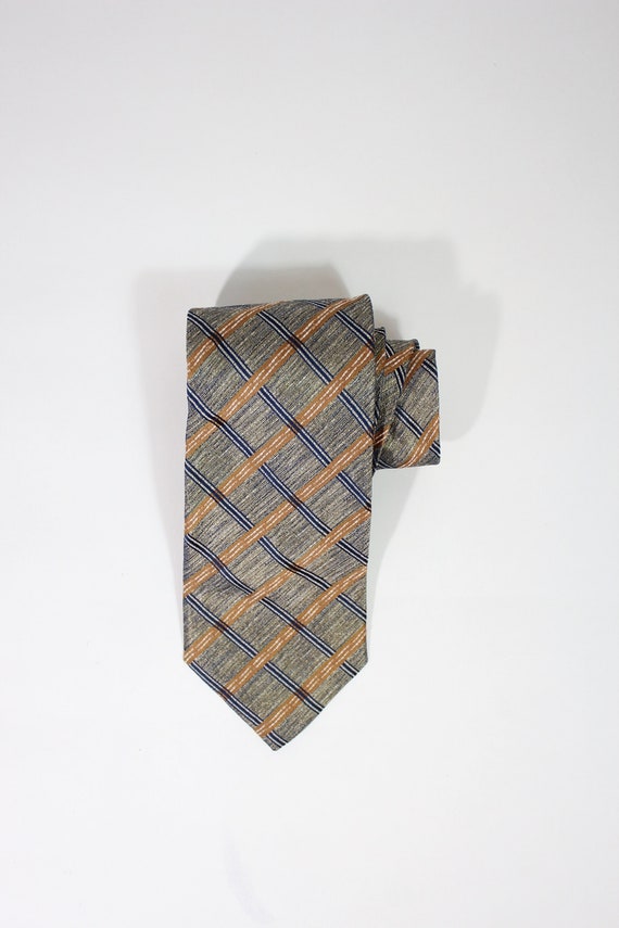 Canali Dress Tie. Modern Diamond Criss Cross Patte